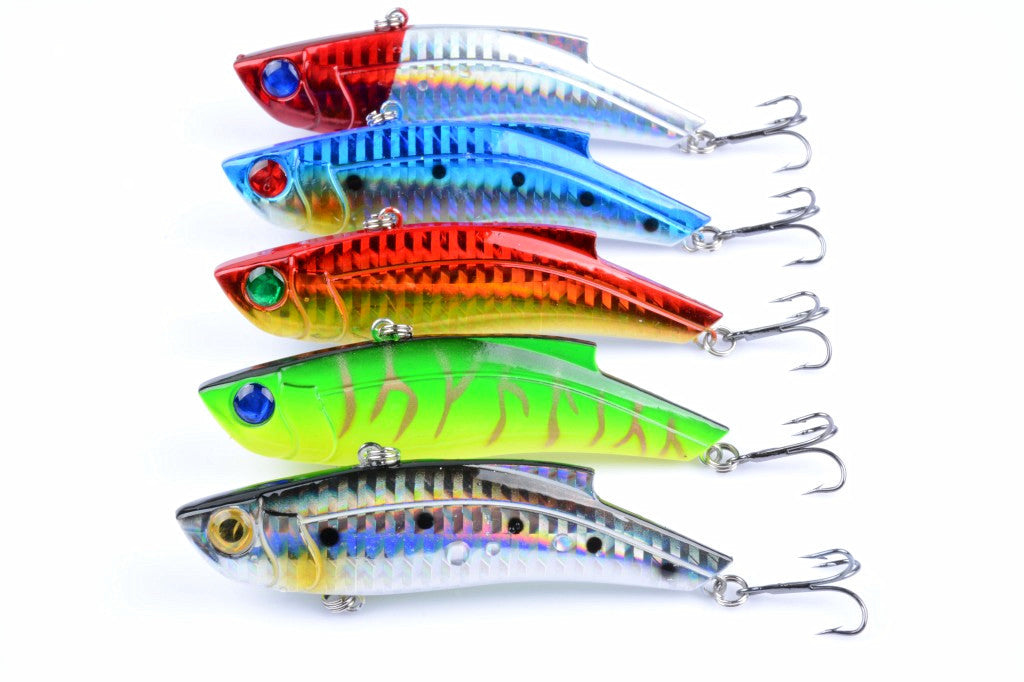 5x 9cm Vib Bait Fishing Lure Lures Hook Tackle Saltwater 3