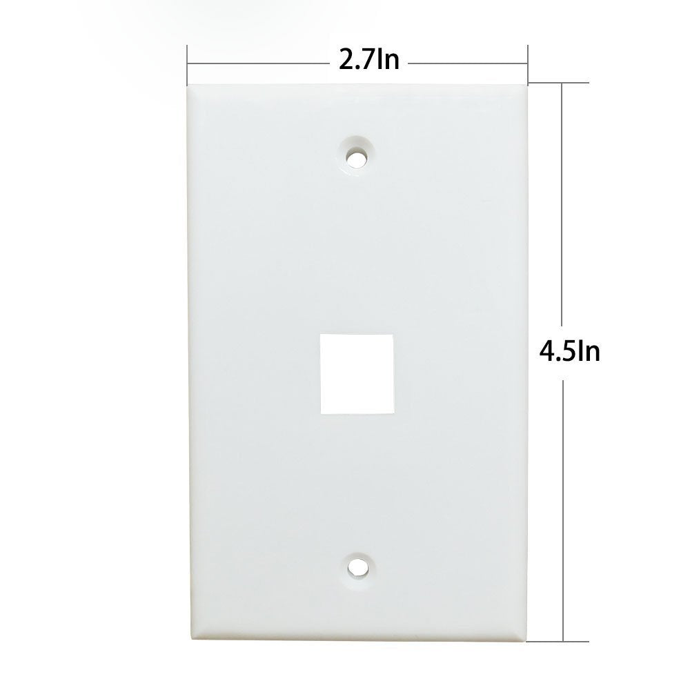 Ethernet Wall Plate 1 Port Cat6 Ethernet Cable Wall Plate Adapter 3