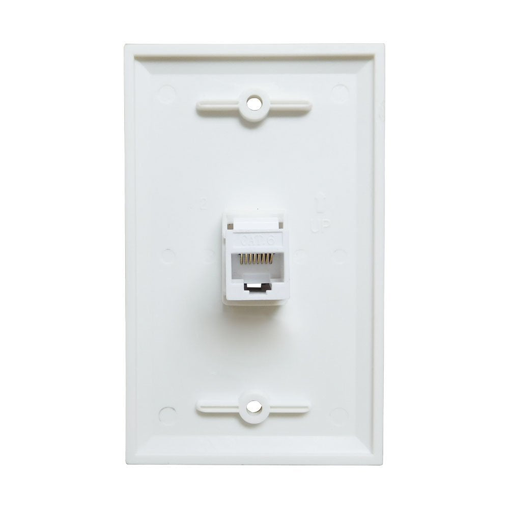 Ethernet Wall Plate 1 Port Cat6 Ethernet Cable Wall Plate Adapter 4