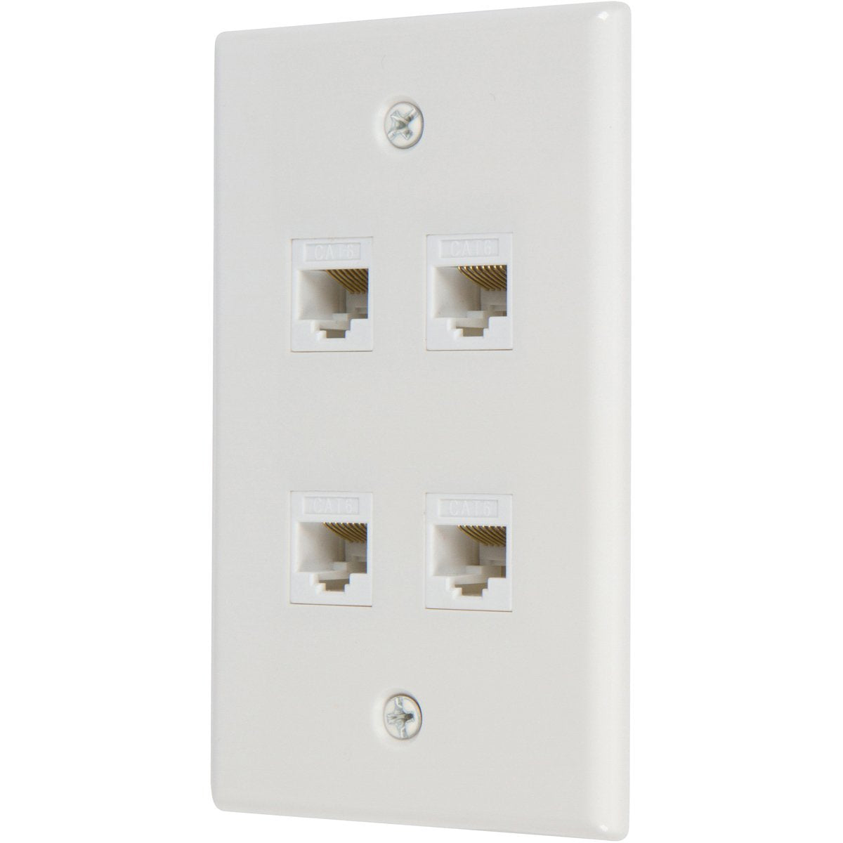 Ethernet Wall Plate 4 Port Cat6 Ethernet Cable Wall Plate Adapter 3
