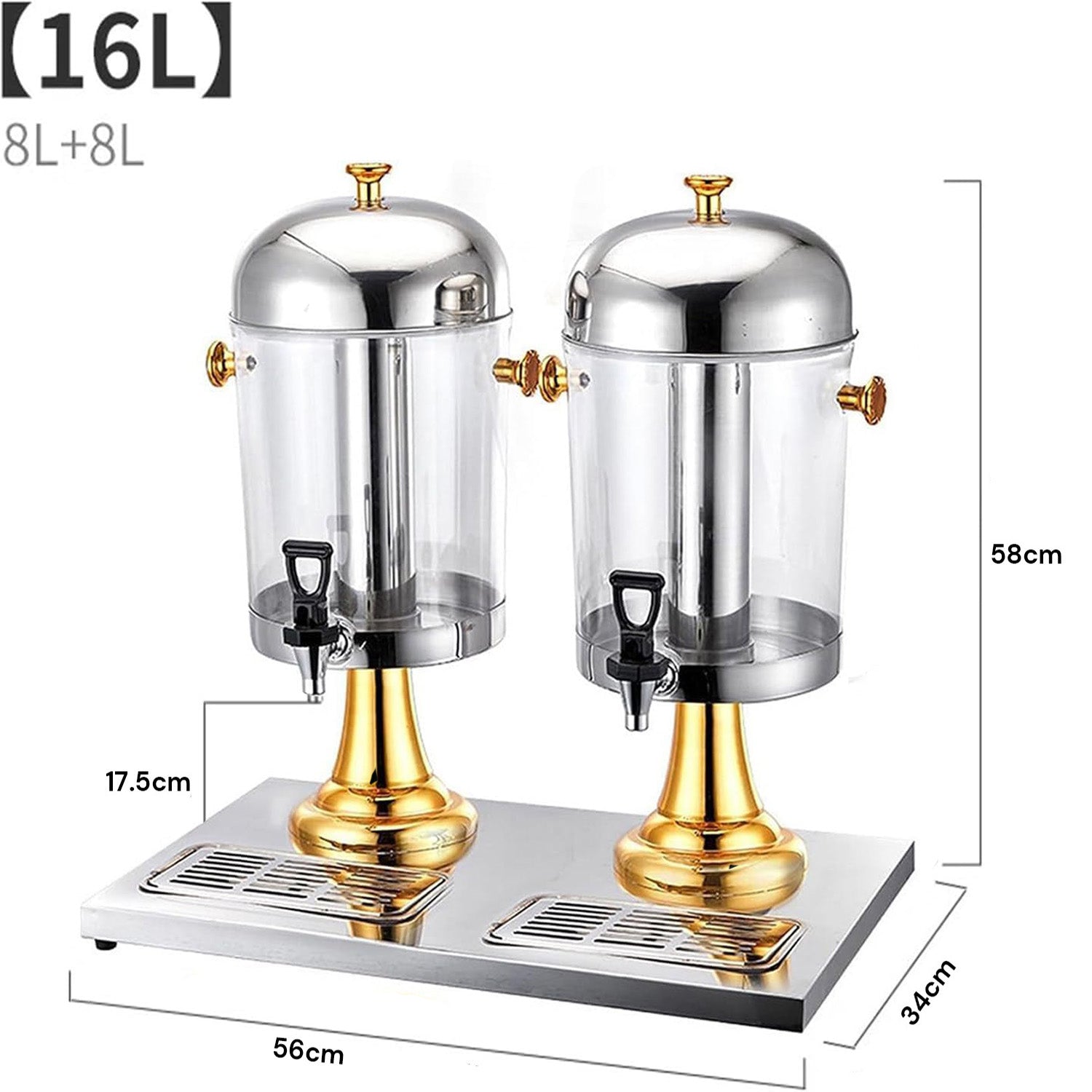 16L Commercial Restaurant Buffet Beverage Juice Beverage Dispenser Drink Container Gold 4