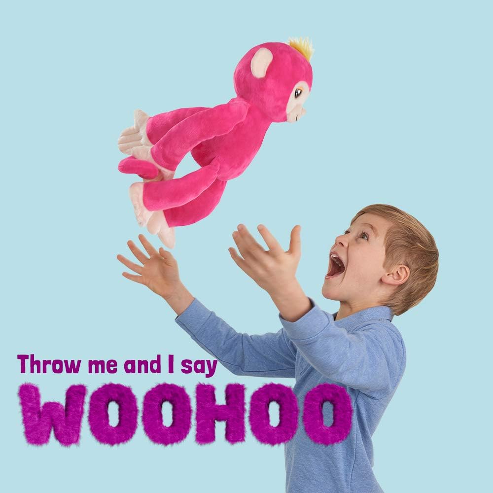 Fingerlings HUGS - Bella (Pink) Advanced Interactive Plush Monkey 3