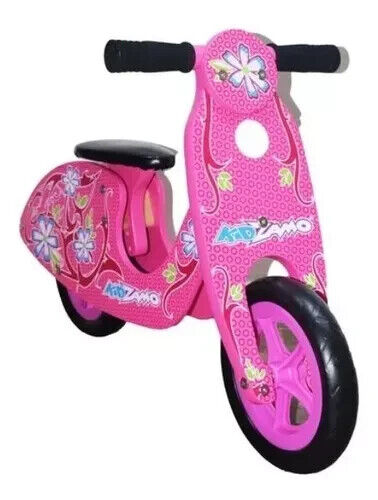 Kidzamo Maria Pink Wooden Balance Scooter 12" for Kids 3