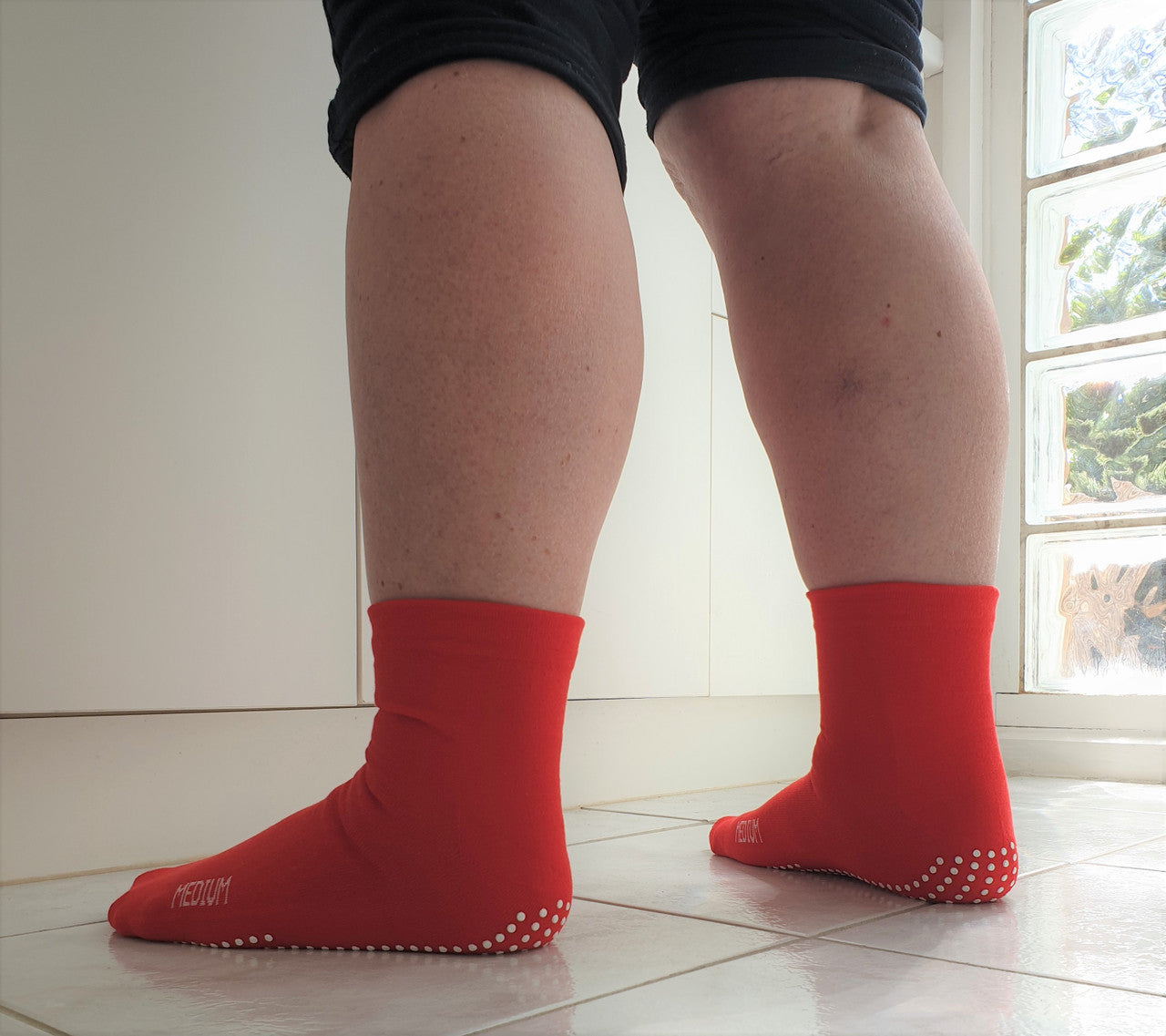Gripperz Maxi Hospital Non Slip Socks, Diabetic Safe - X Large / Red 4