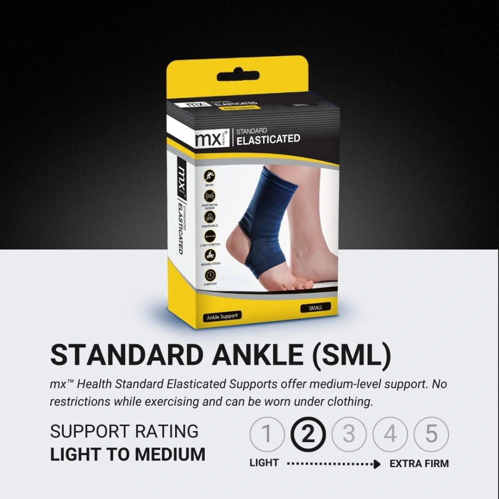MX Health Standard Elasticated Ankle Support - Small
