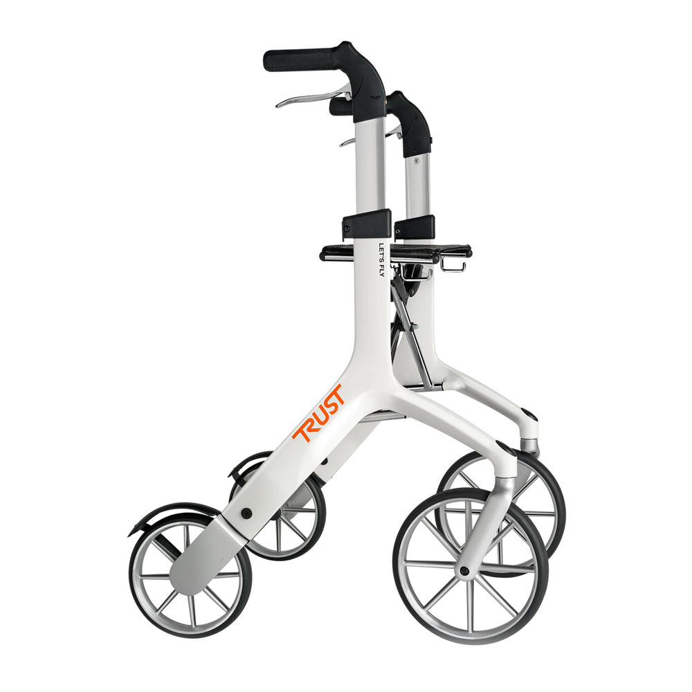Let's Fly Mobility Rollator Wheelie Walker - Red 11