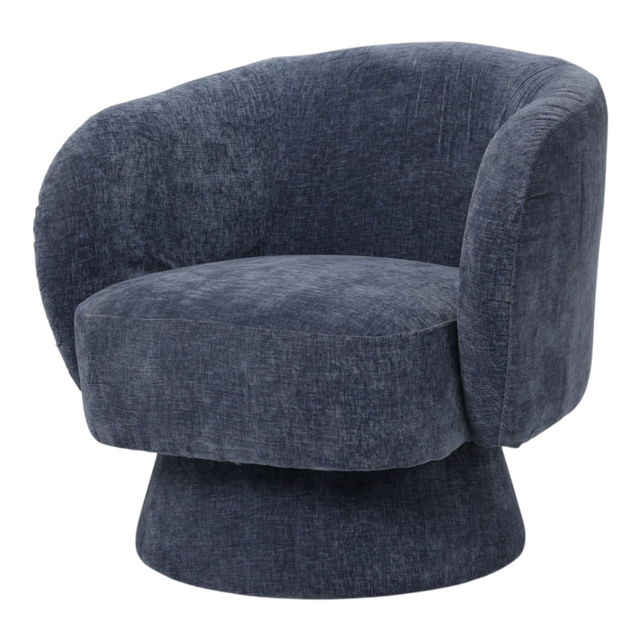 Interior Ave - Celine Swivel Armchair – Chenille Denim Blue 5