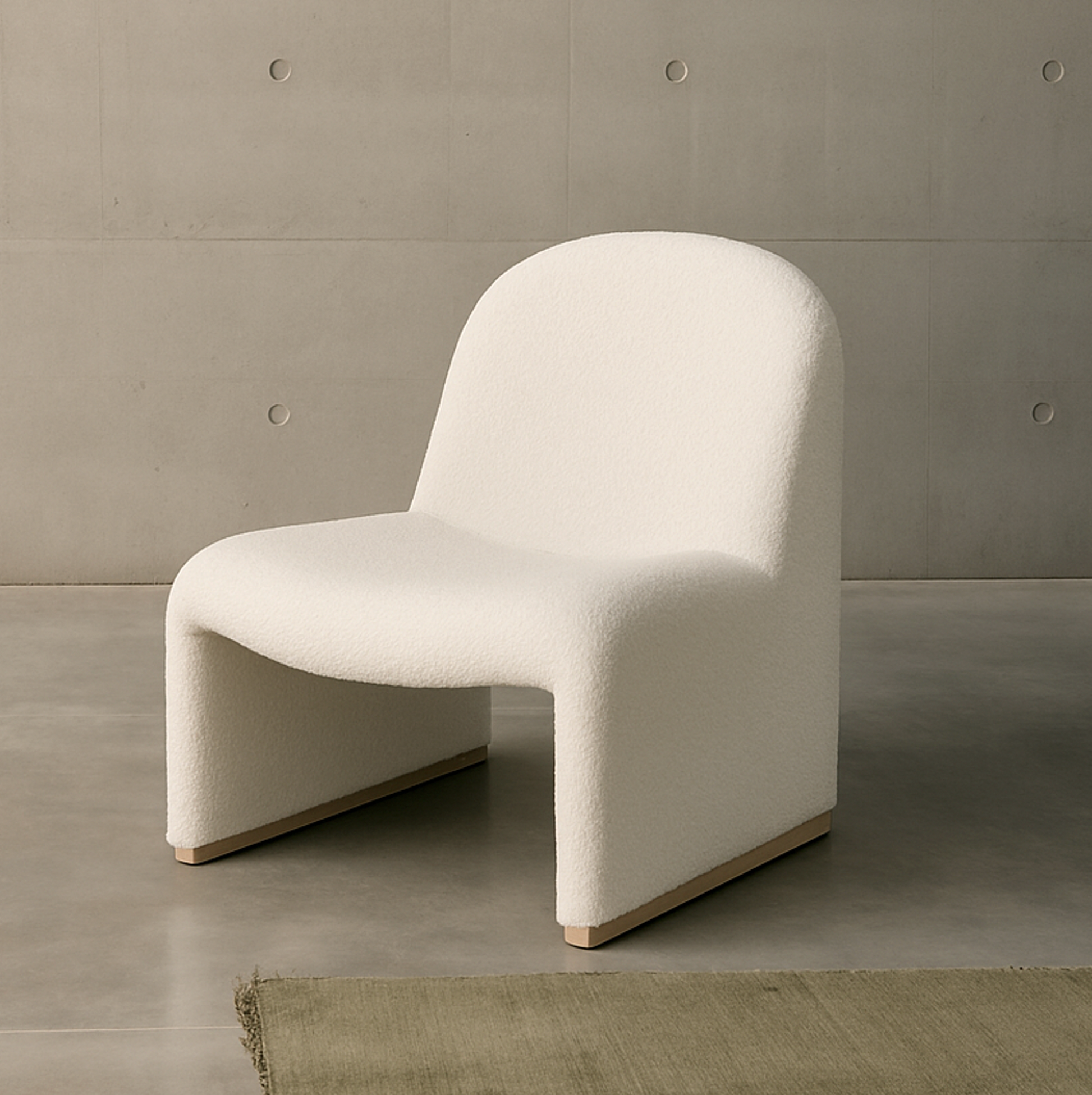 Interior Ave - Haven Curved Boucle Armchair – Sculptural White 4