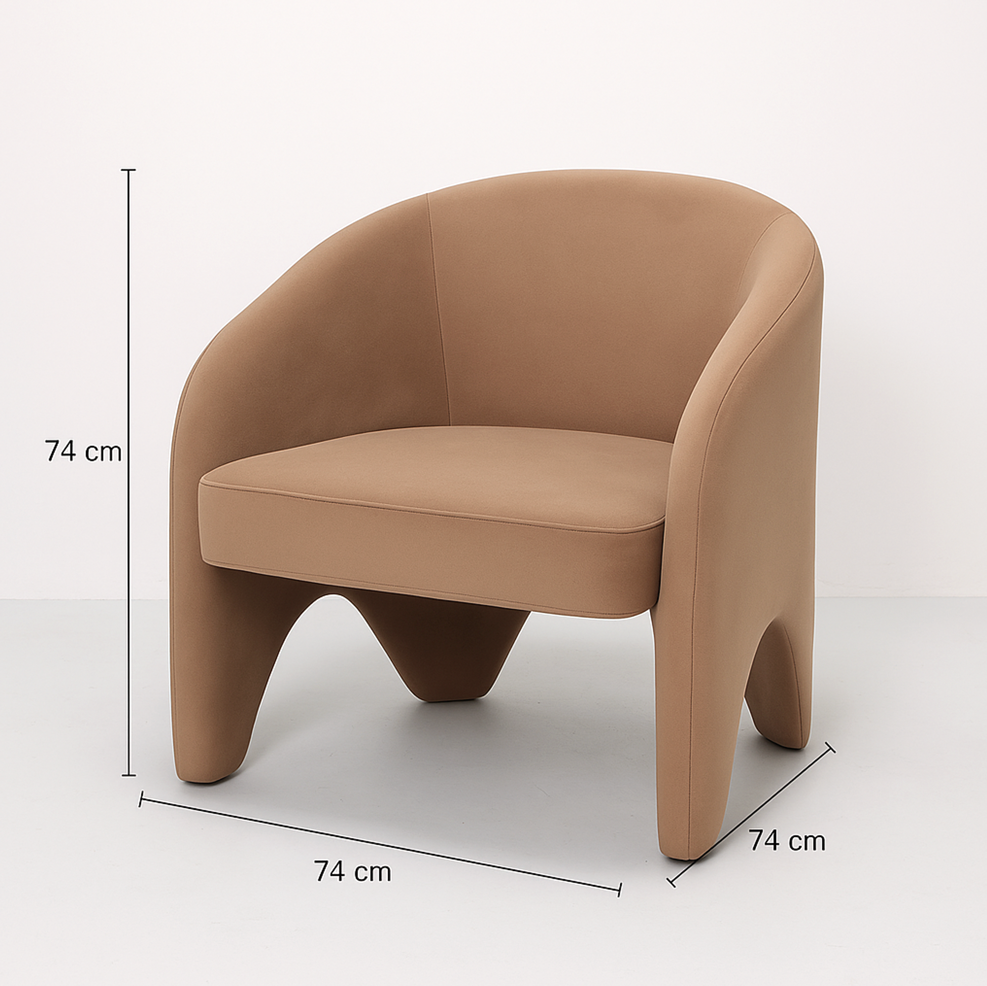 Interior Ave - Nova Sculptural Accent Chair – Velvet Chocolate 5