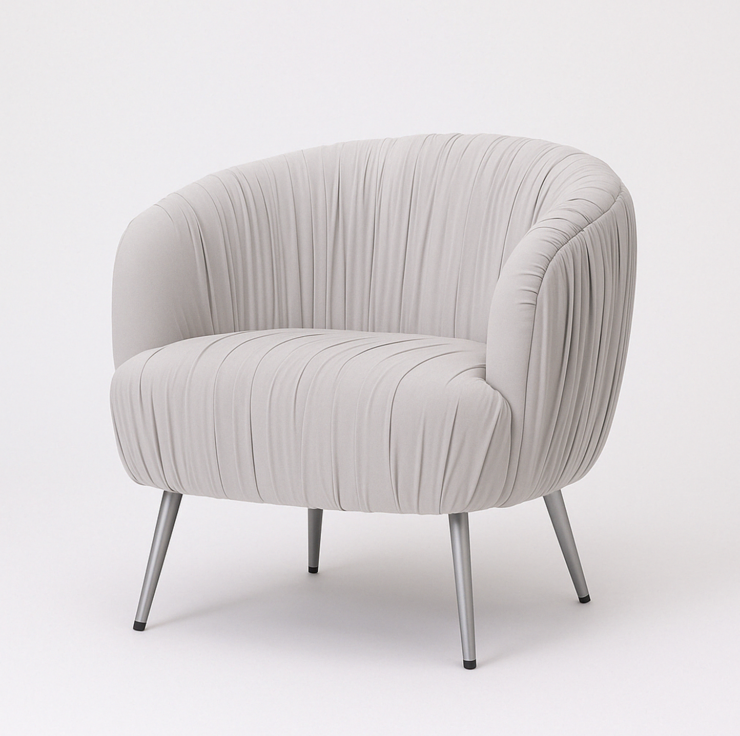 Interior Ave - Vespa Pleated Velvet Accent Chair – Pearl Grey 3