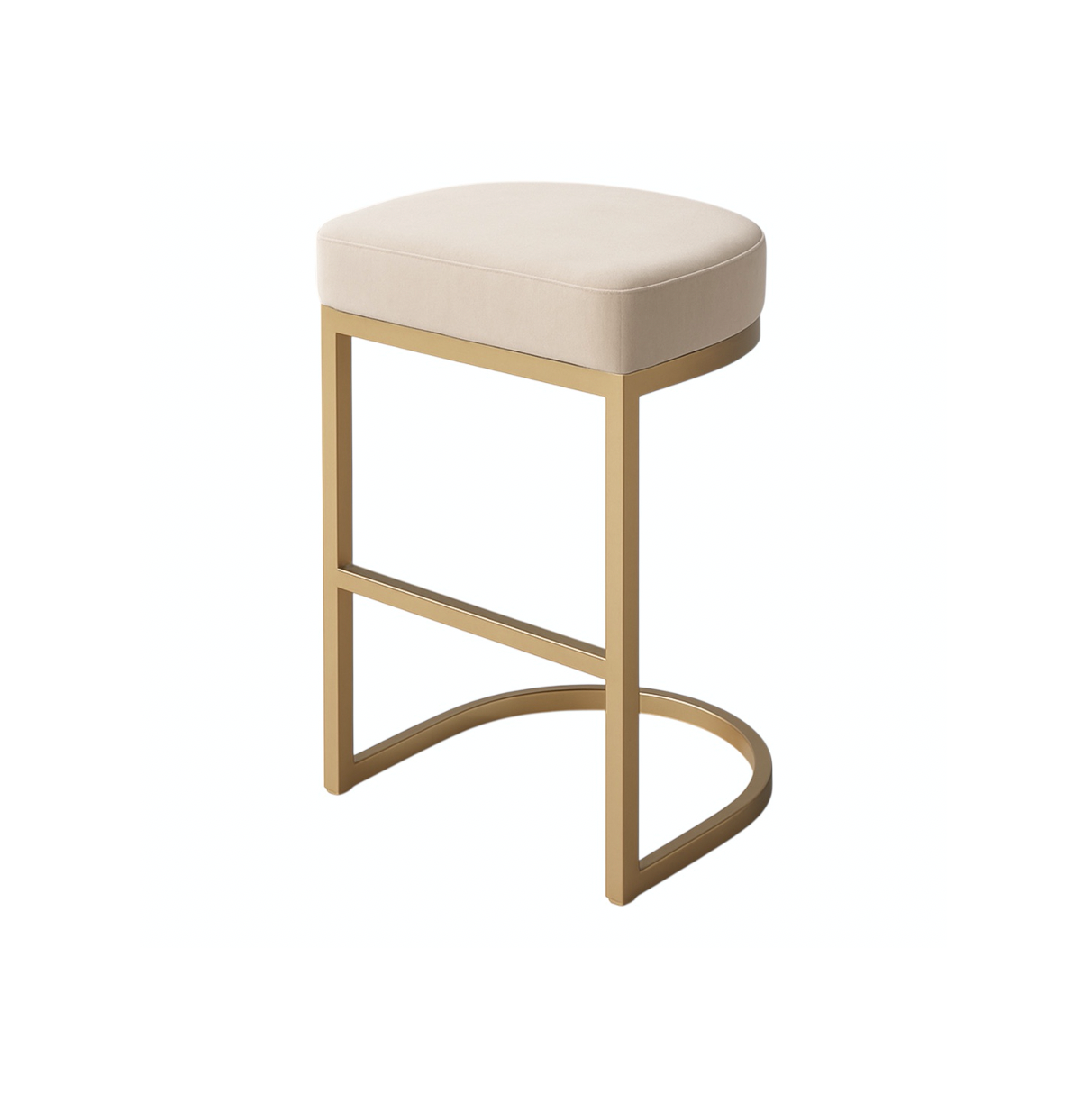 Interior Ave - Royale Light Taupe Velvet Kitchen Bar Stool 3