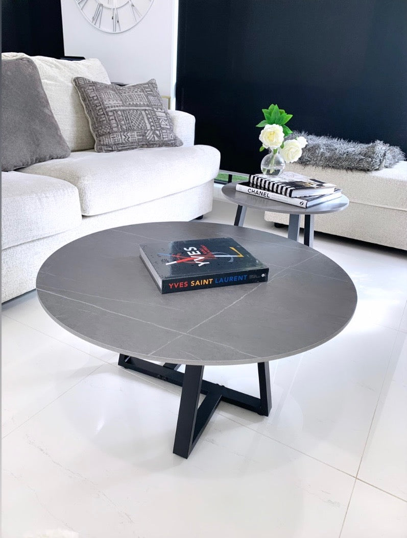 Interior Ave - Broadway Two Tier Coffee Table Set - Stone Grey 3