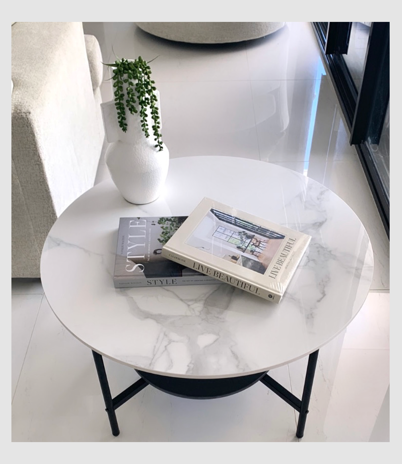 Interior Ave - Duke Round Two Tier Stone Coffee Table 3