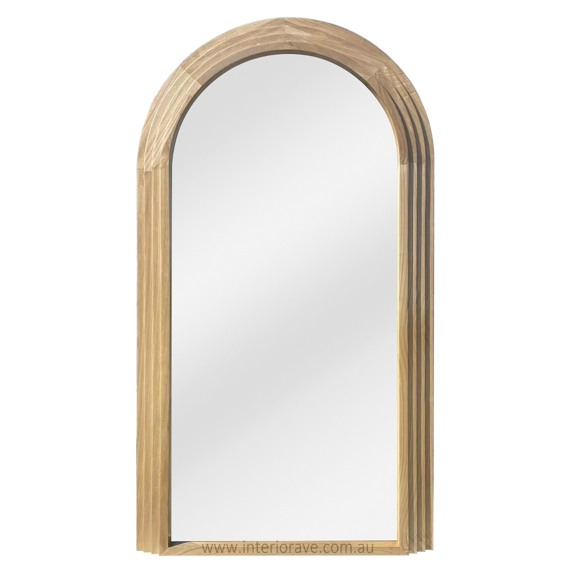 Interior Ave - Sierra Arched Step Mirror – Signature Sculptural Natural Wood Statement Piece 4