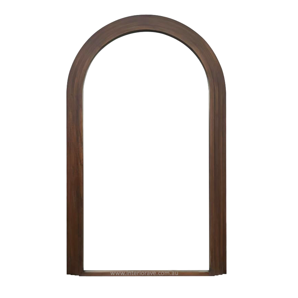 Interior Ave - Sierra Arched Step Mirror – Signature Sculptural Walnut Statement Piece 3