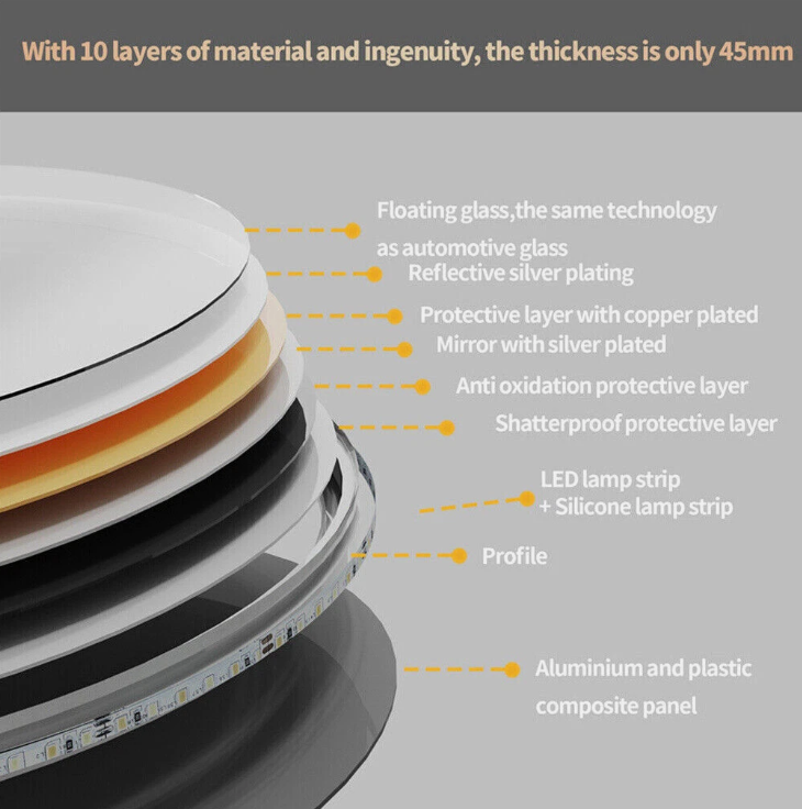 Interior Ave - 60 x 120cm Oval Frameless LED Bathroom Mirror 4