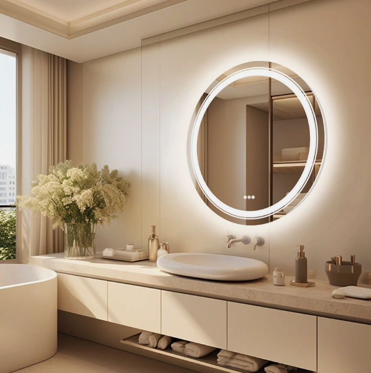Interior Ave - 60cm Round Frameless LED Bathroom Mirror