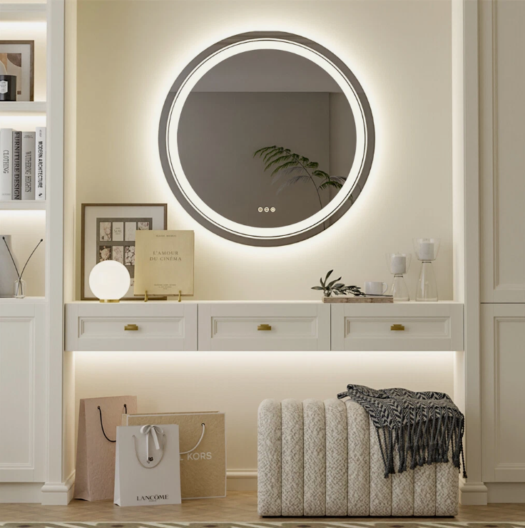 Interior Ave - 60cm Round Frameless LED Bathroom Mirror 3