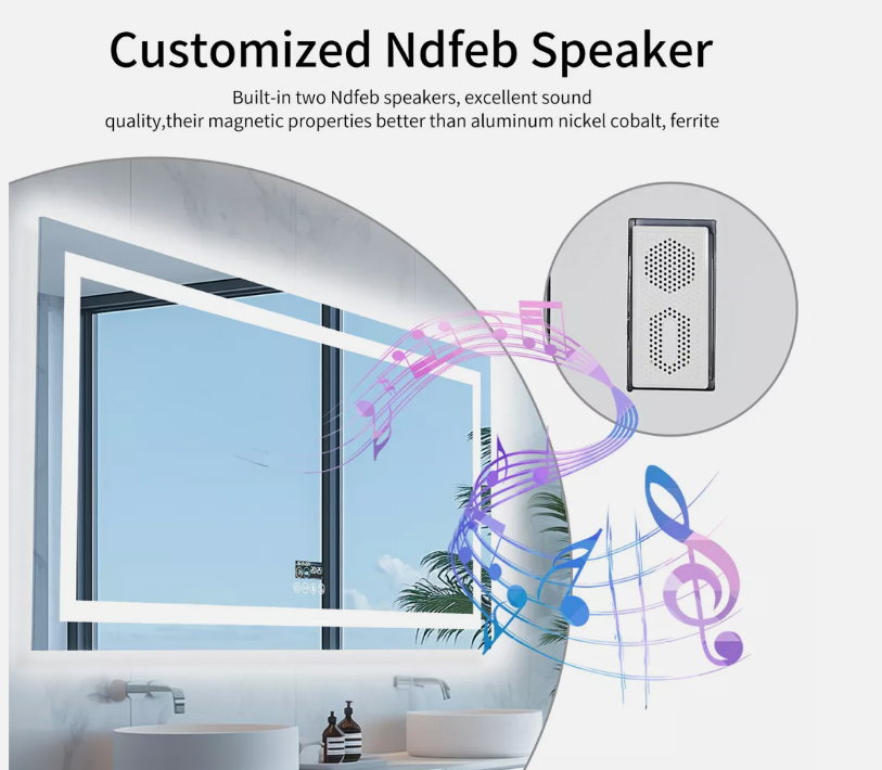 Interior Ave - 70 x 90cm Rectangle Frameless LED Bathroom Mirror – Bluetooth 4