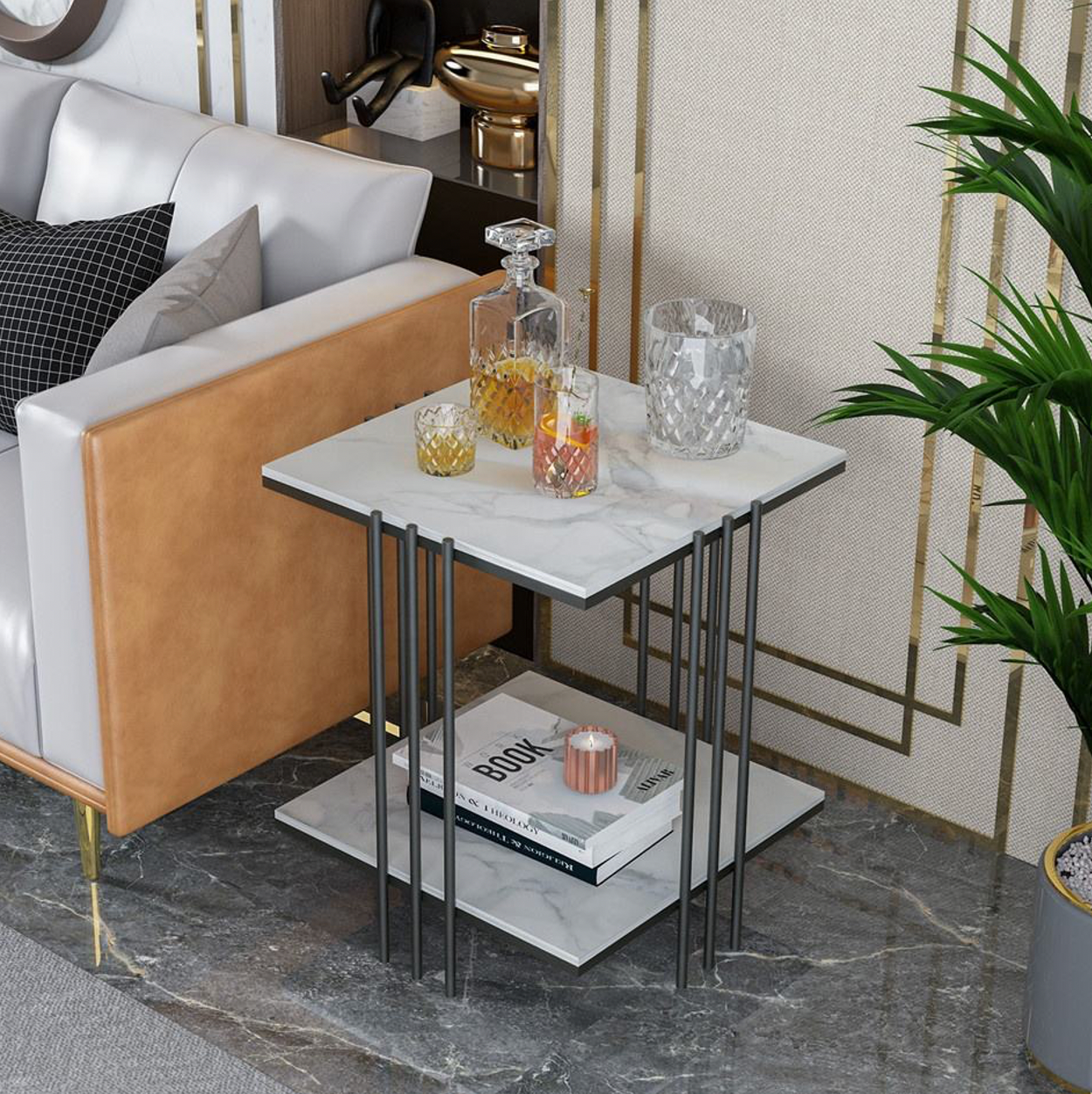 Interior Ave - Milano Black Square Side Table 3