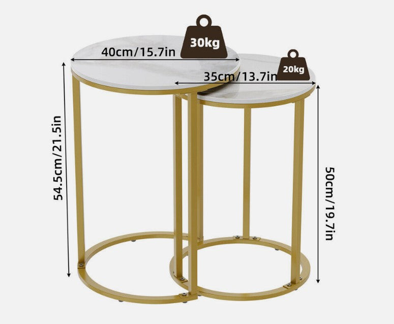 Interior Ave - Deva Gold Nested Side Table Set 5