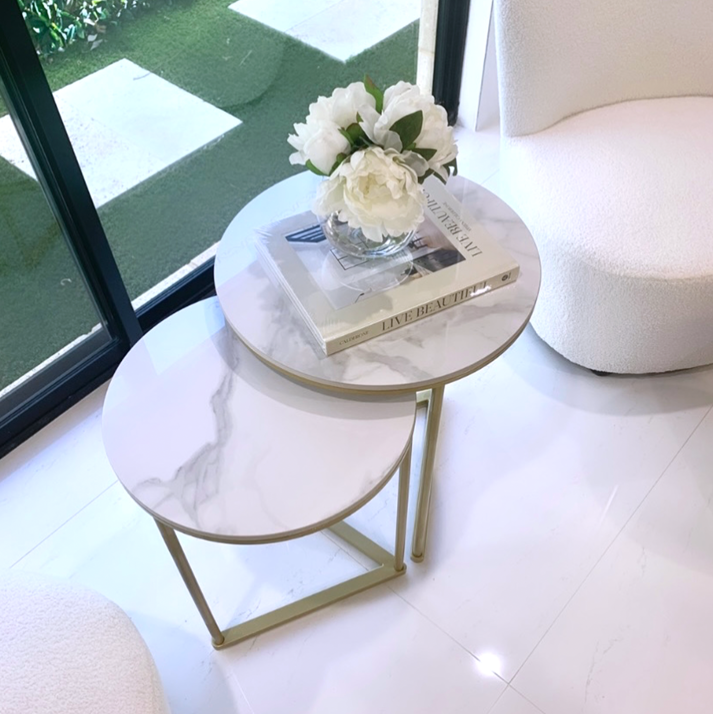 Interior Ave - Nala Gold Nested Side Table Set 3