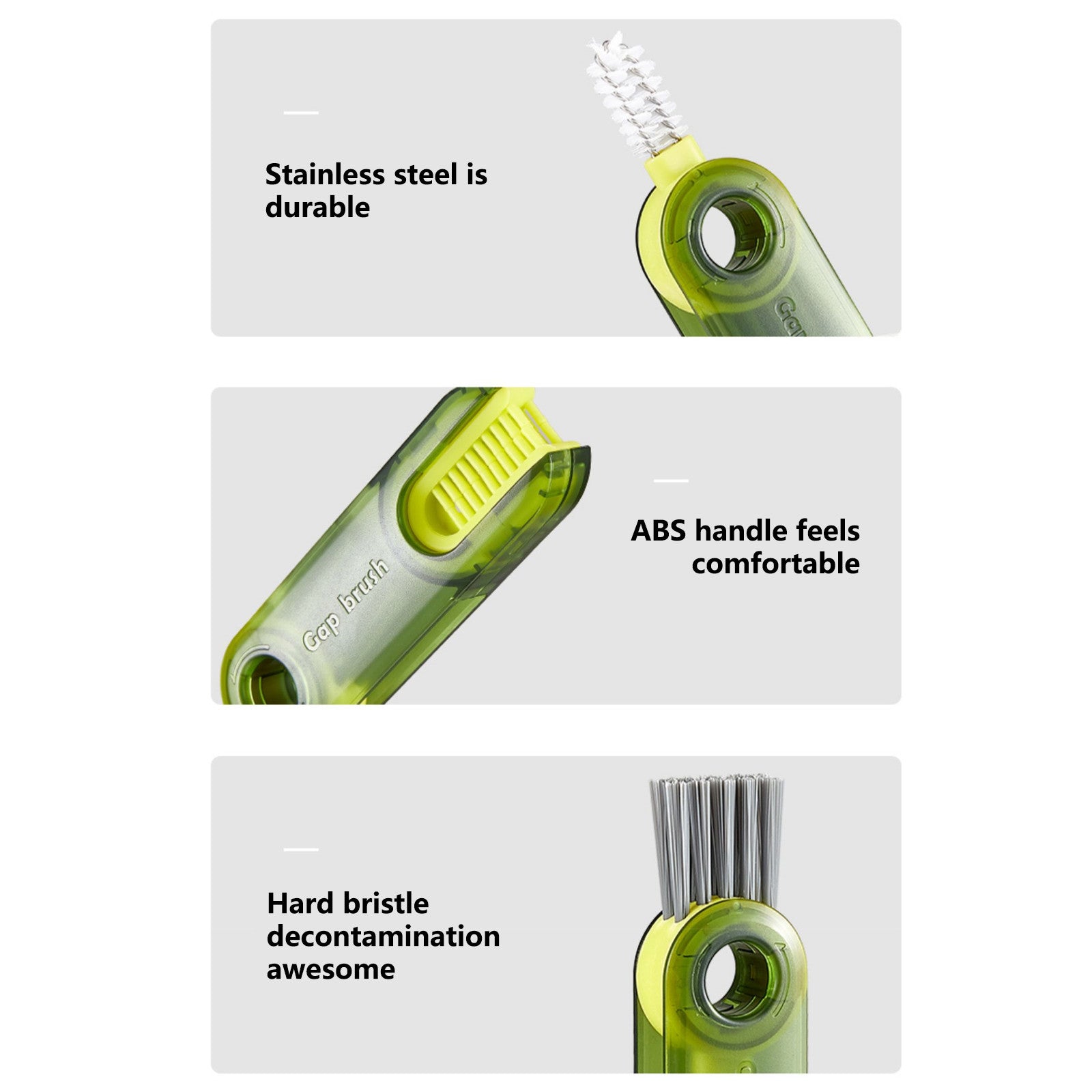 Cleanix Multi-purpose Cup Cleaning Brush Three-in-one Gap Cup Brush Cleaning Tool 6