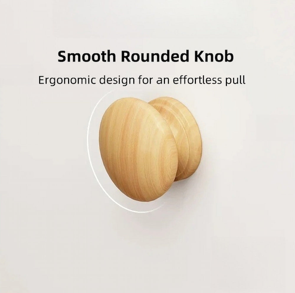 2x bedside table set wood grain drawers curved design bedroom furniture 9