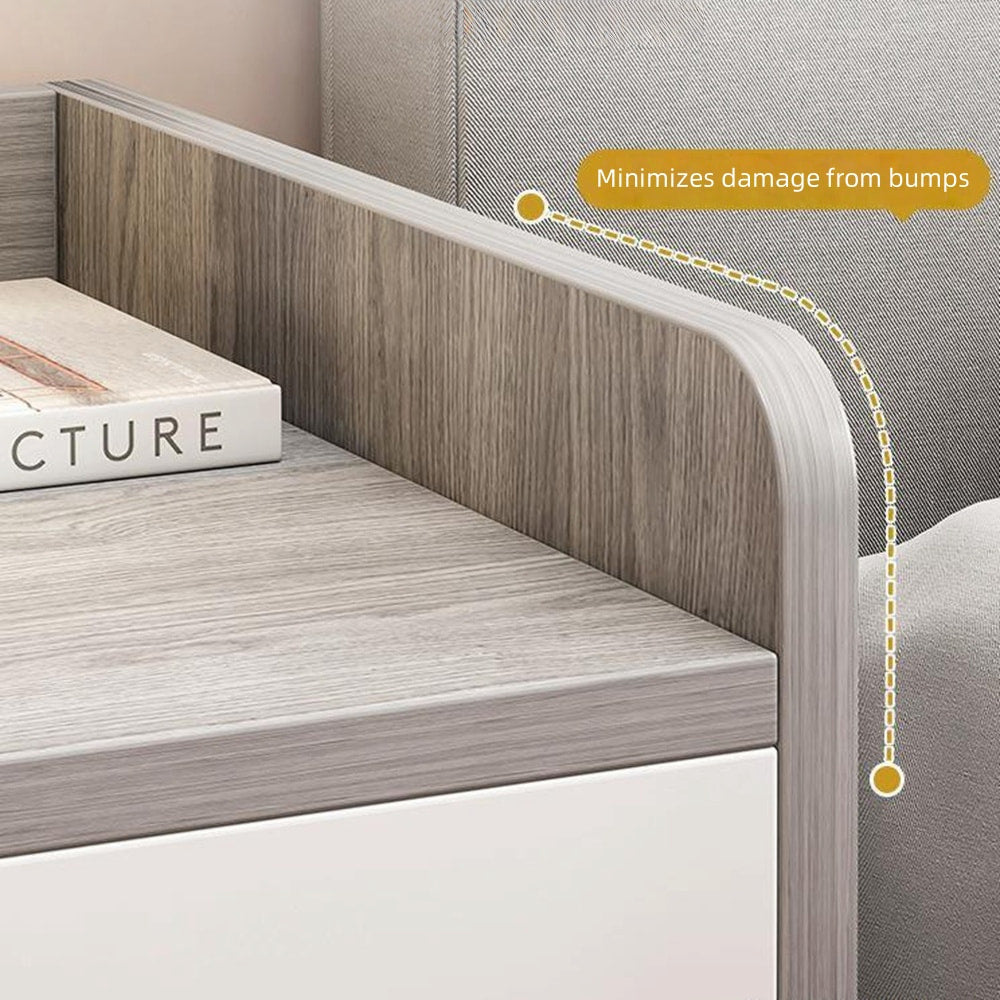 2x Modern bedside table with drawers, minimalist design, bedroom furniture 4