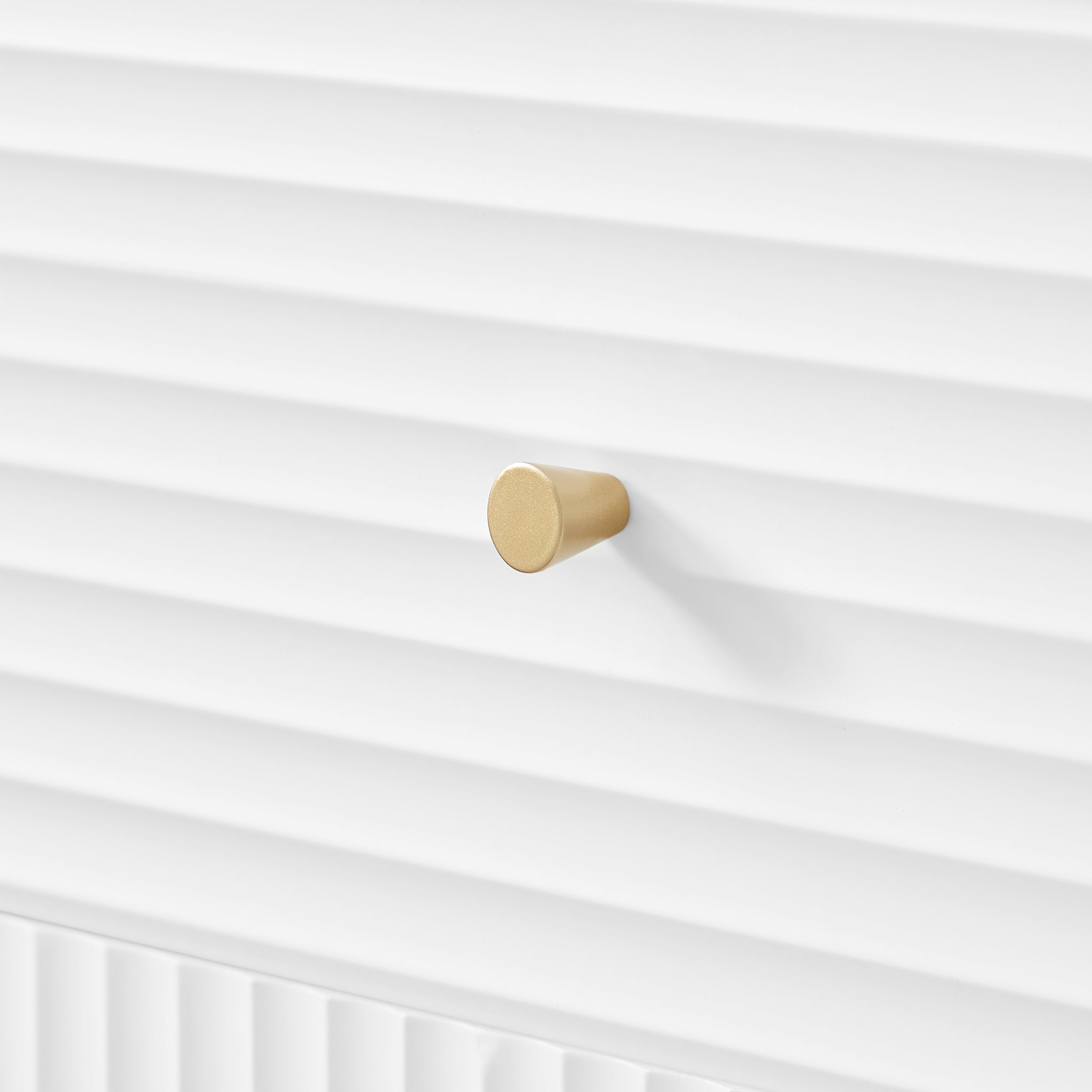 Lisa Wavy Fluted Bedside Table in White 6