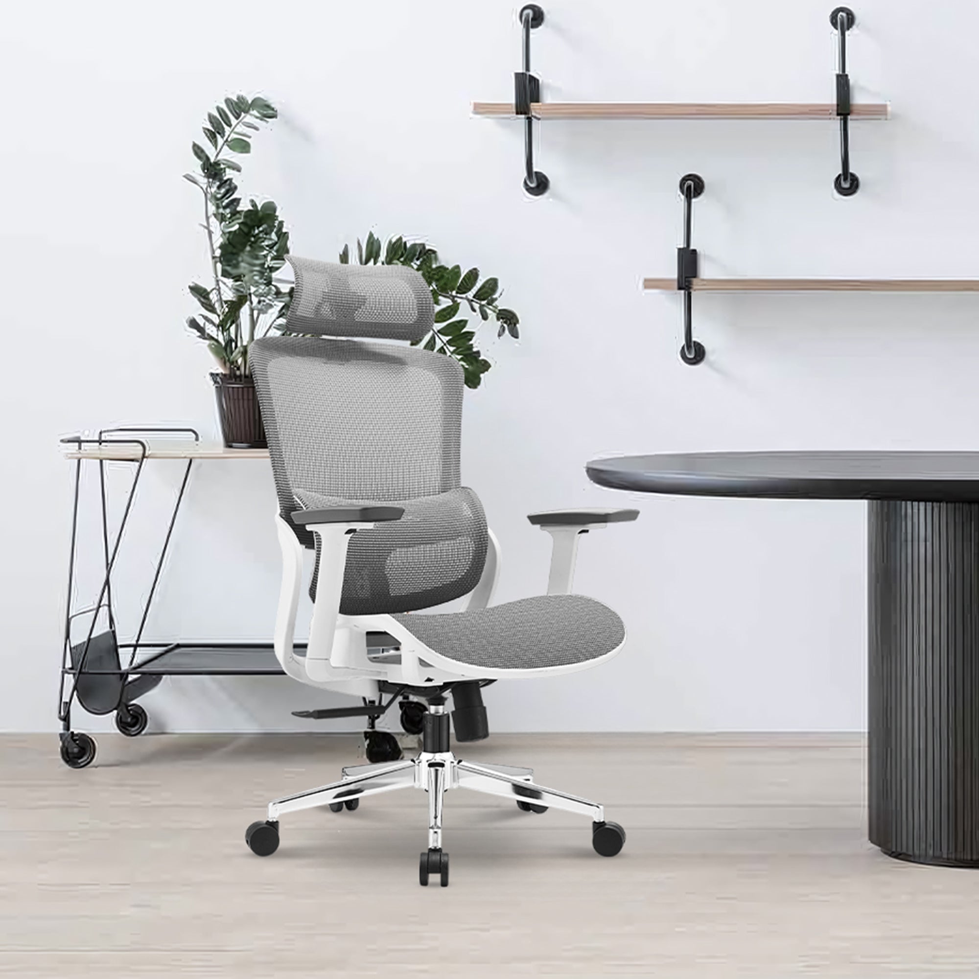 Elena High Back Full Mesh Ergonomic Office Chair In Grey 6