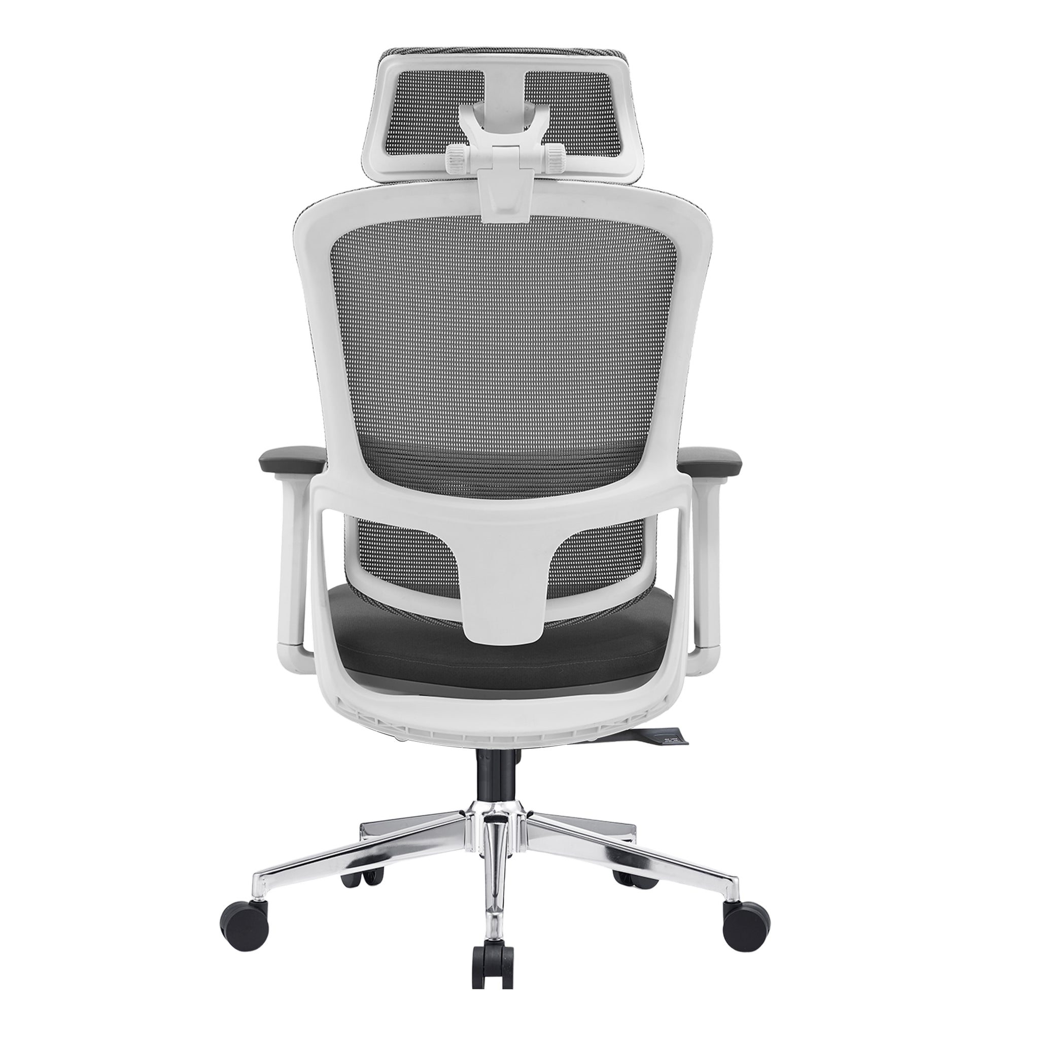 Elena High Back Fabric Seat Ergonomic Office Chair In Grey 5