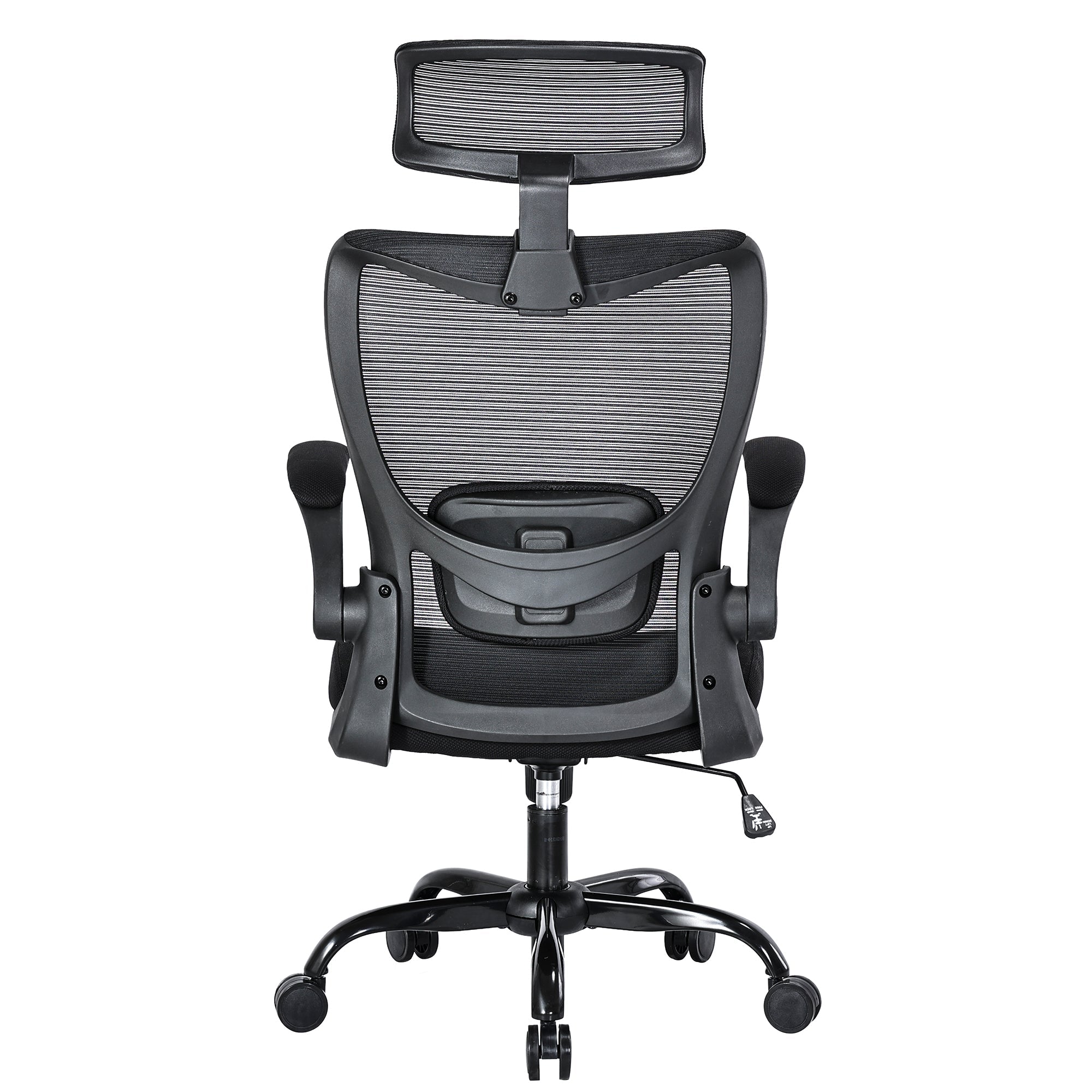 MONA Ergonomic High Back Flipped Armrest Task Chair In Black 3