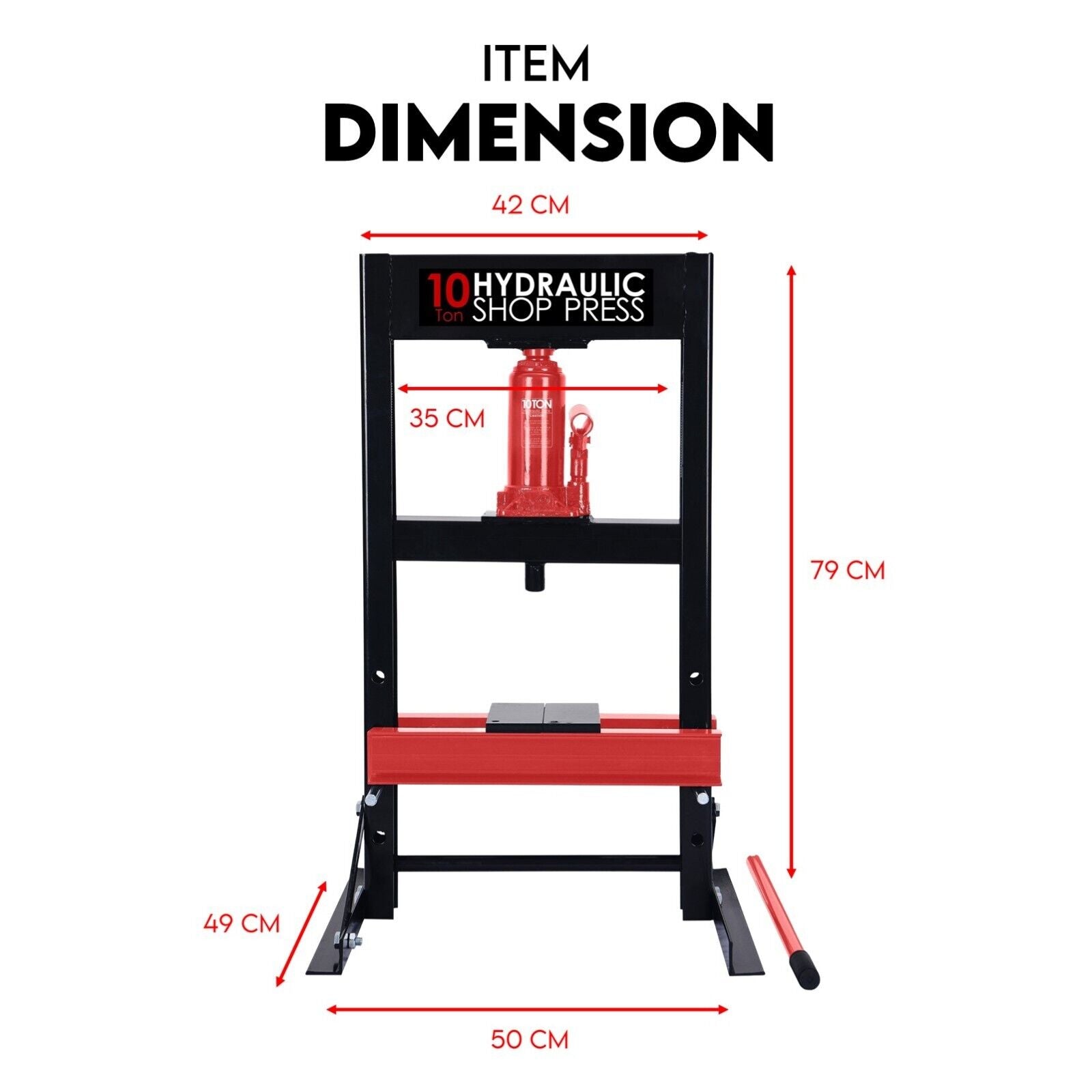 Shop Press - 10 Ton Hydraulic Standard 8