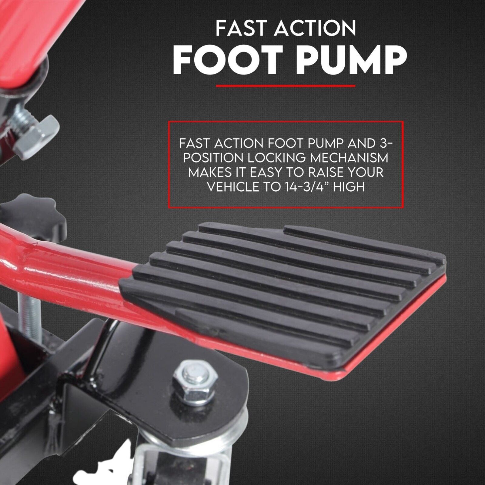 Motorcycle 680kg Bike Lift Stand Jack Hoist Atv Hydraulic Super Low Profile 3