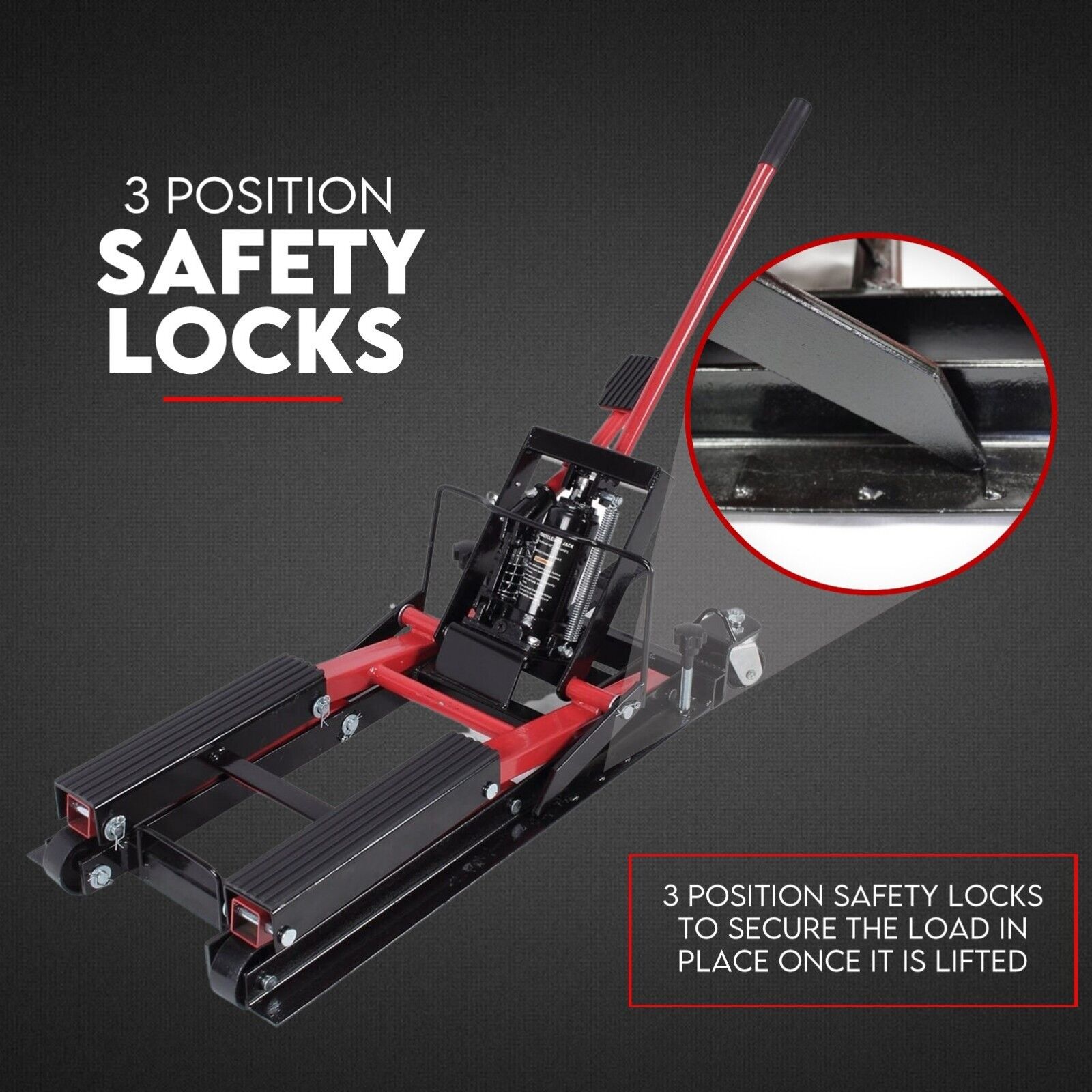 Motorcycle 680kg Bike Lift Stand Jack Hoist Atv Hydraulic Super Low Profile 6