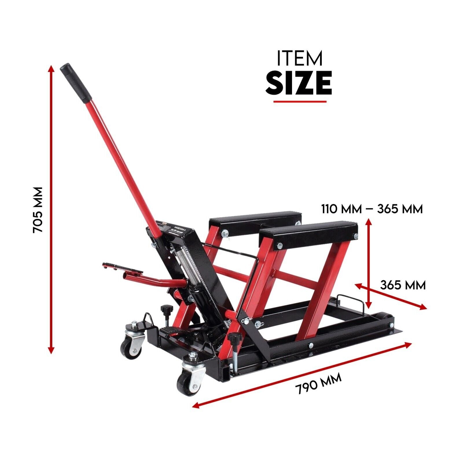 Motorcycle 680kg Bike Lift Stand Jack Hoist Atv Hydraulic Super Low Profile 7