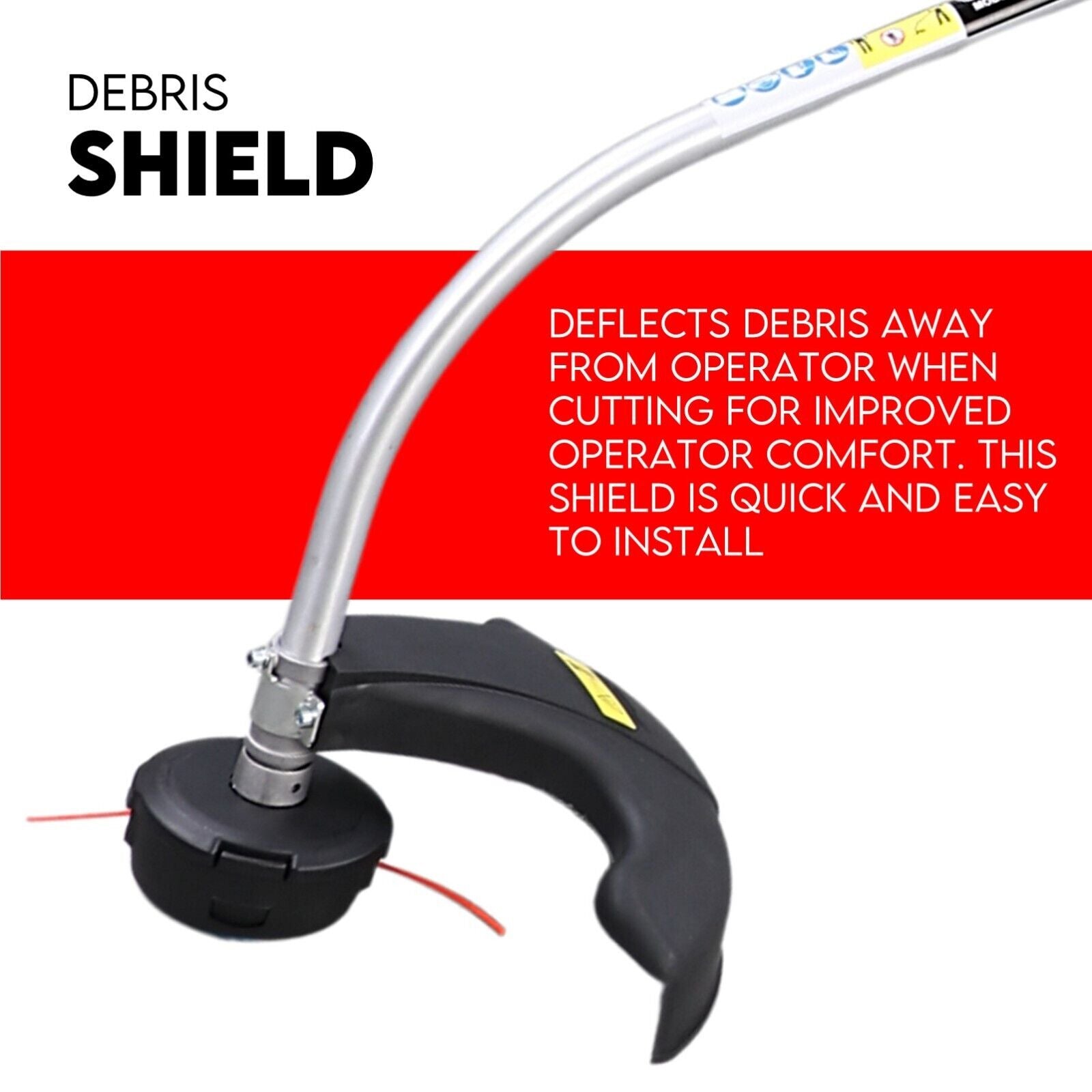 4 STROKE Curved Split Shaft Line Trimmer Garden Lawn Whipper Snipper 6