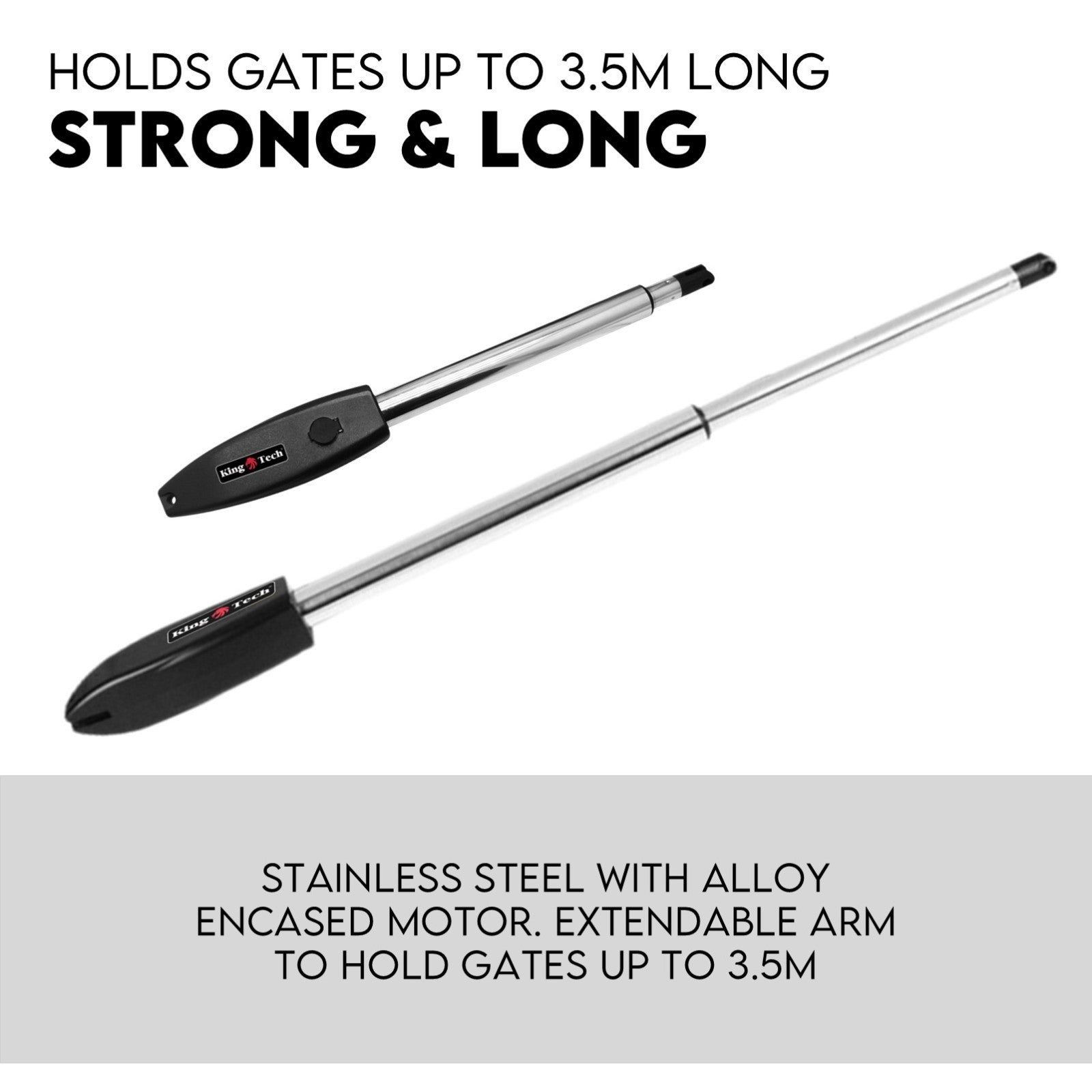 Double Swing Gate Opener Automatic Full Solar Power Kit Remote Control 6