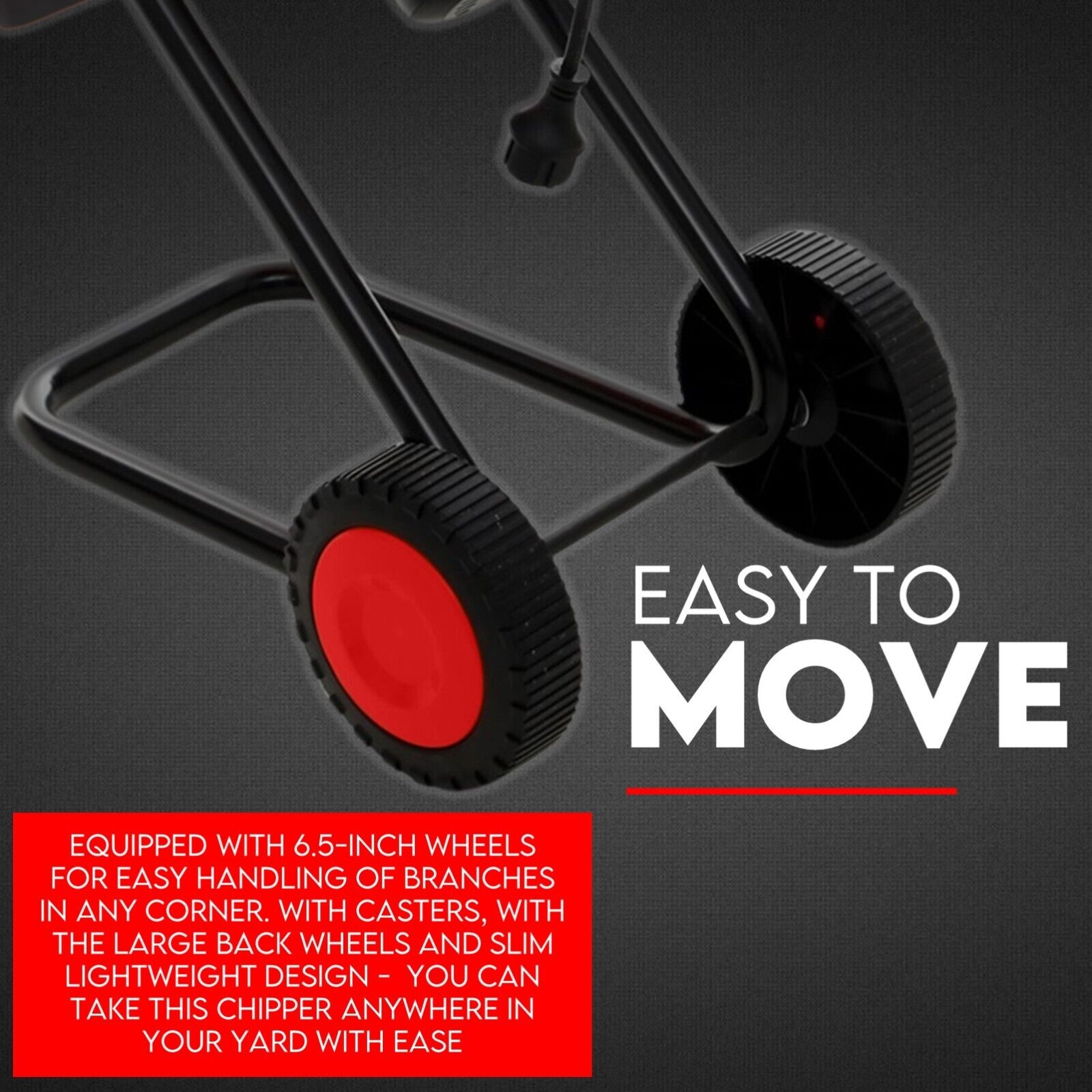 2500W Electric Garden Mulcher Shredder Portable Wood Chipper on Wheels w/ bag 5