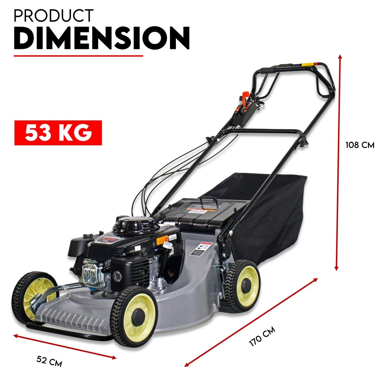 LAWN MOWER SELF PROPELLED 21" WITH A 5.5HP HONDA ENGINE ALLOY BODY MULCHING 6