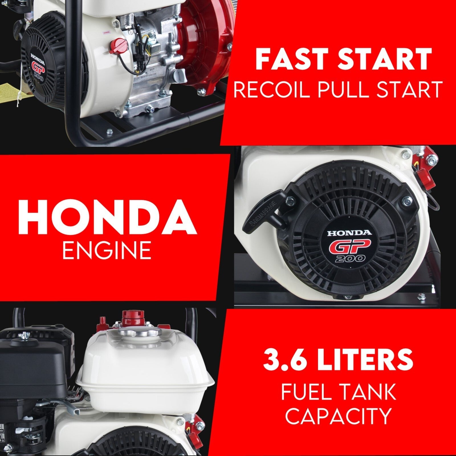 Fire Fighting Petrol Water Pump GP200 TWIN IMPELLER WITH A HONDA ENGINE 10