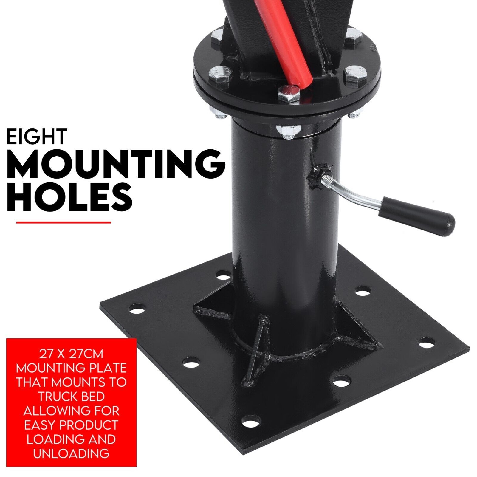 Hydraulic Crane 900kg Pickup Swivel Ute Truck Trailer Lift Hoist Winch Haul 3