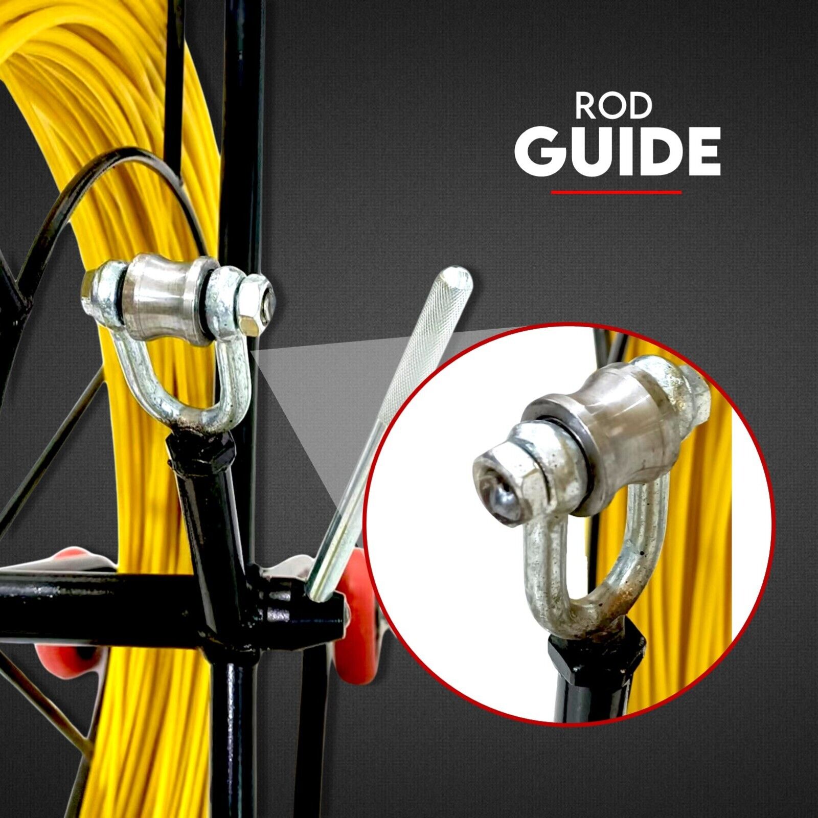 120M×6MM Fish Tape Puller Fiberglass Wire Cable Running Duct Rodder 4