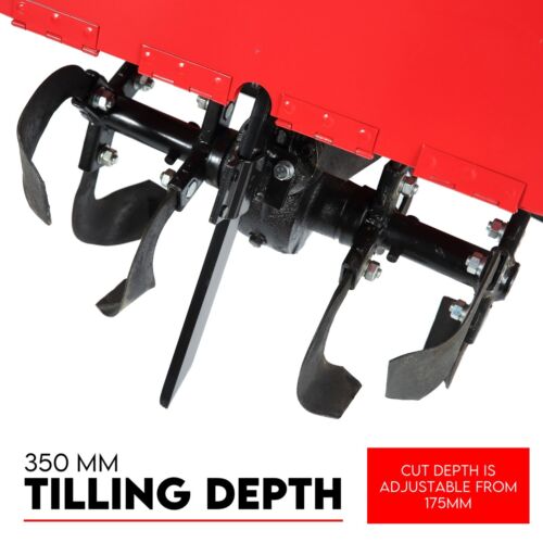 212CC Tiller Cultivator 4 Blades Rotating Tines Power Rotary Hoe Handheld 6