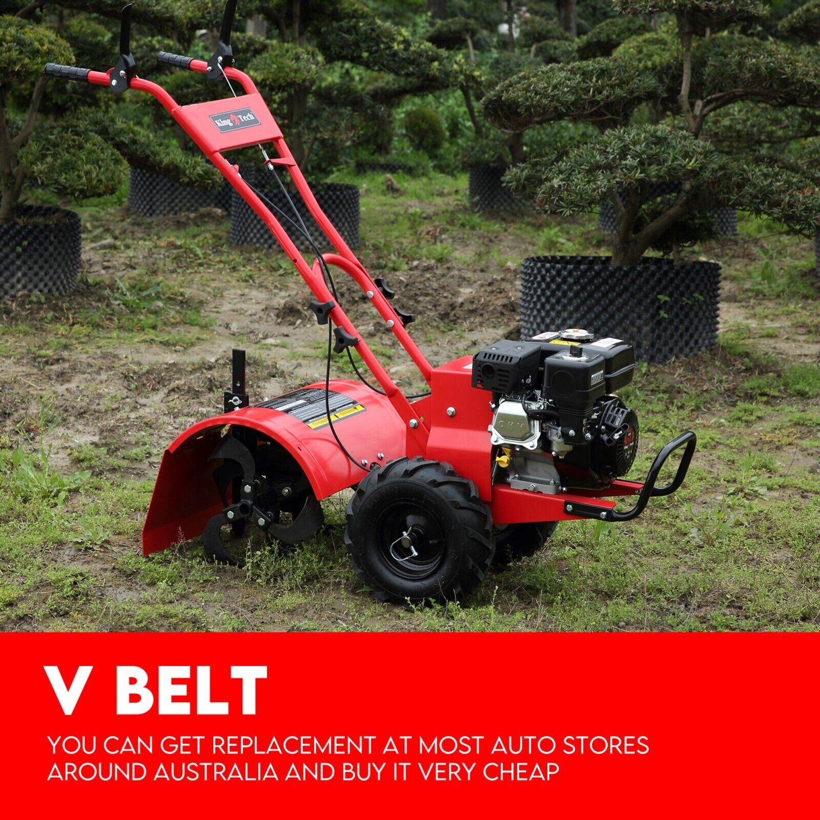 212CC Tiller Cultivator 4 Blades Rotating Tines Power Rotary Hoe Handheld 8