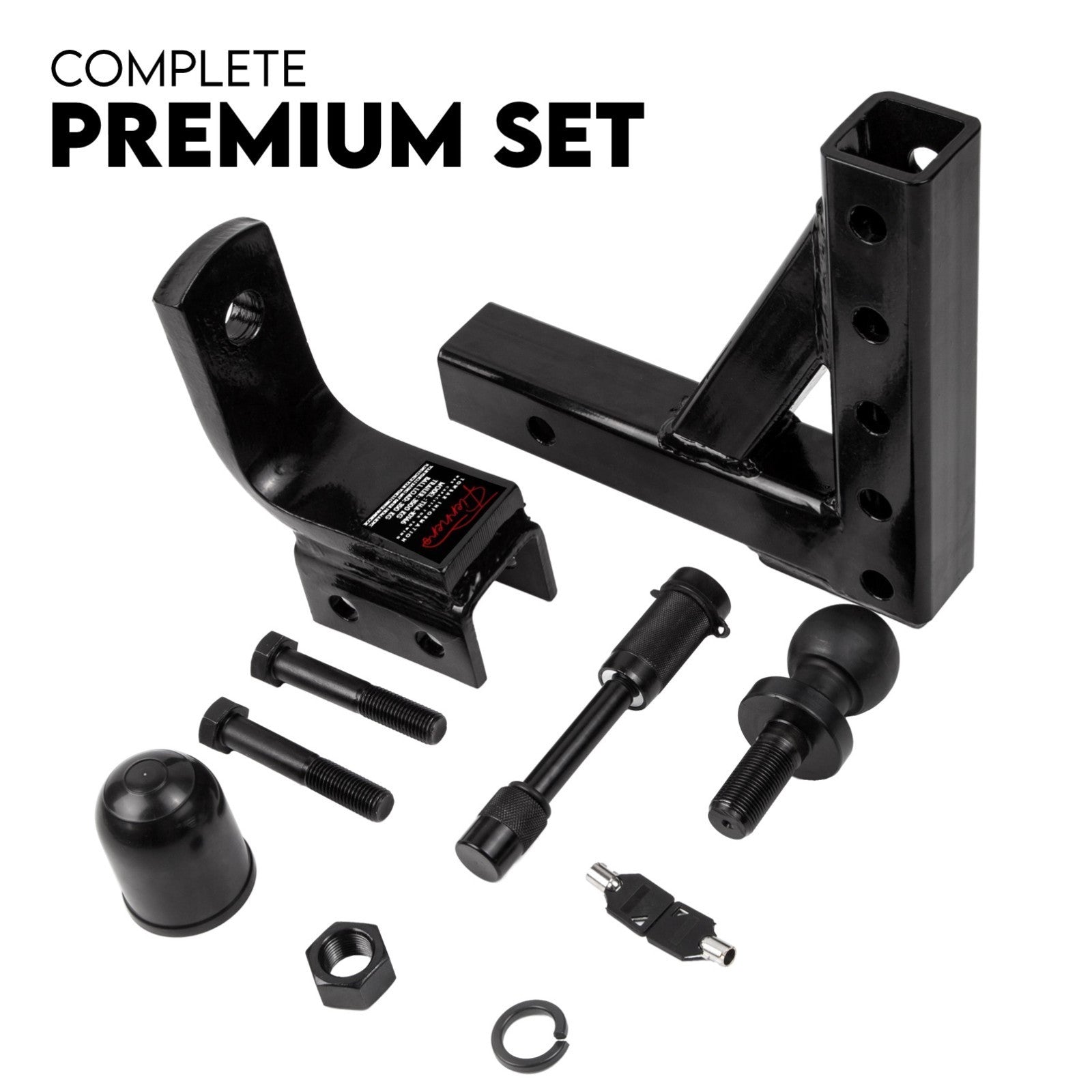 Adjustable Drop Towbar Tow Bar Ball Mount Tongue Hitch Trailer Car 3500KG 3