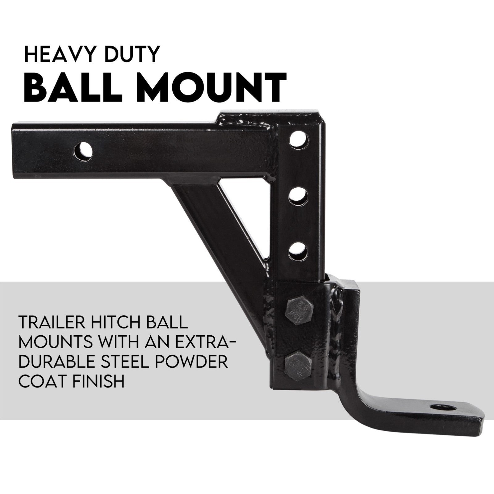 Adjustable Drop Towbar Tow Bar Ball Mount Tongue Hitch Trailer Car 3500KG 4