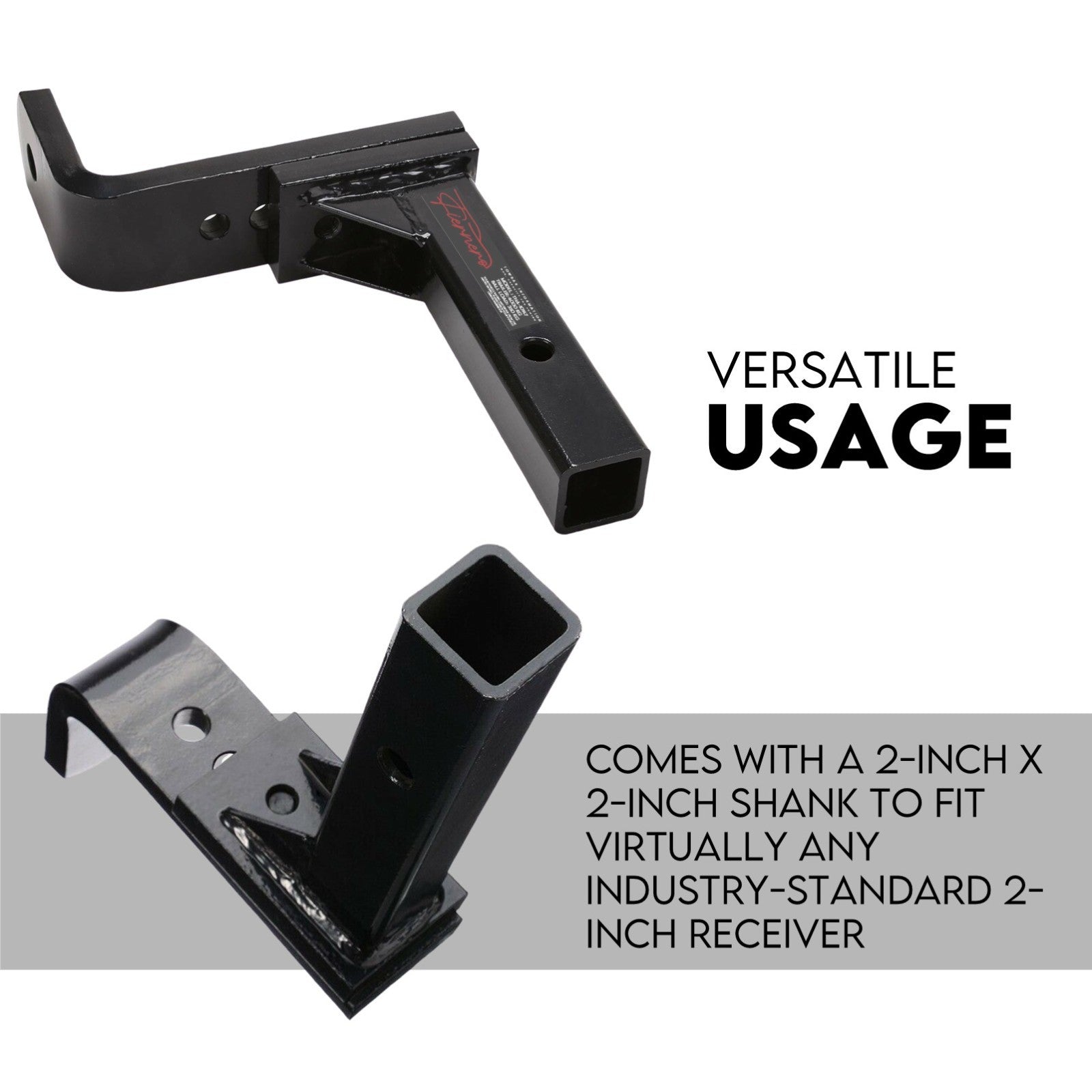 Adjustable Drop Towbar Tow Bar Ball Mount Tongue 2" Hitch Trailer 4000KG 3