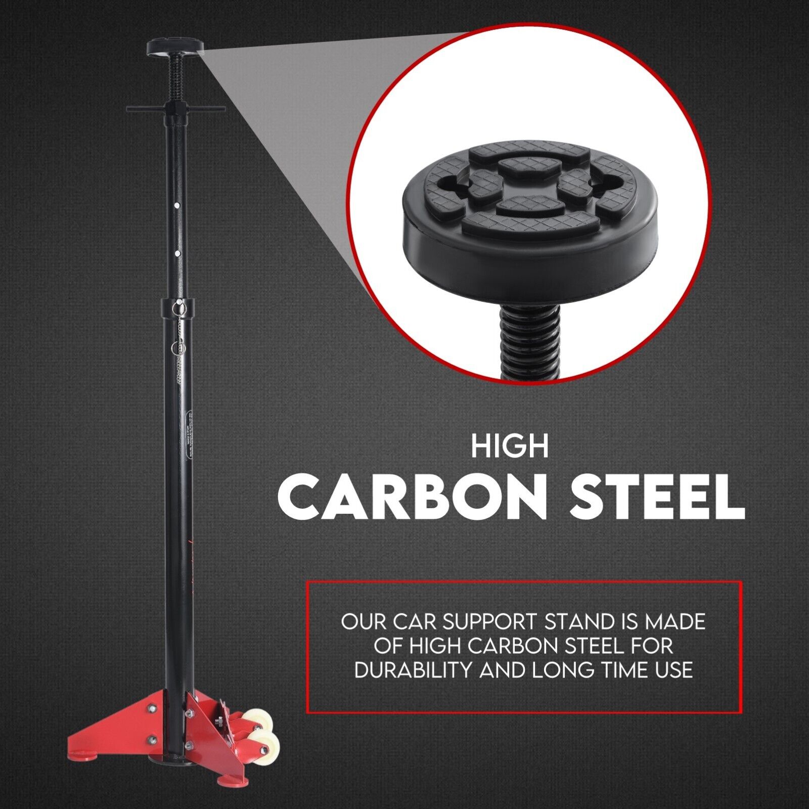 HIGH UNDER CAR SUPPORT STAND TALL AXLE JACK SUPPORT UNDER HOIST STAND LIFTER RAM 7